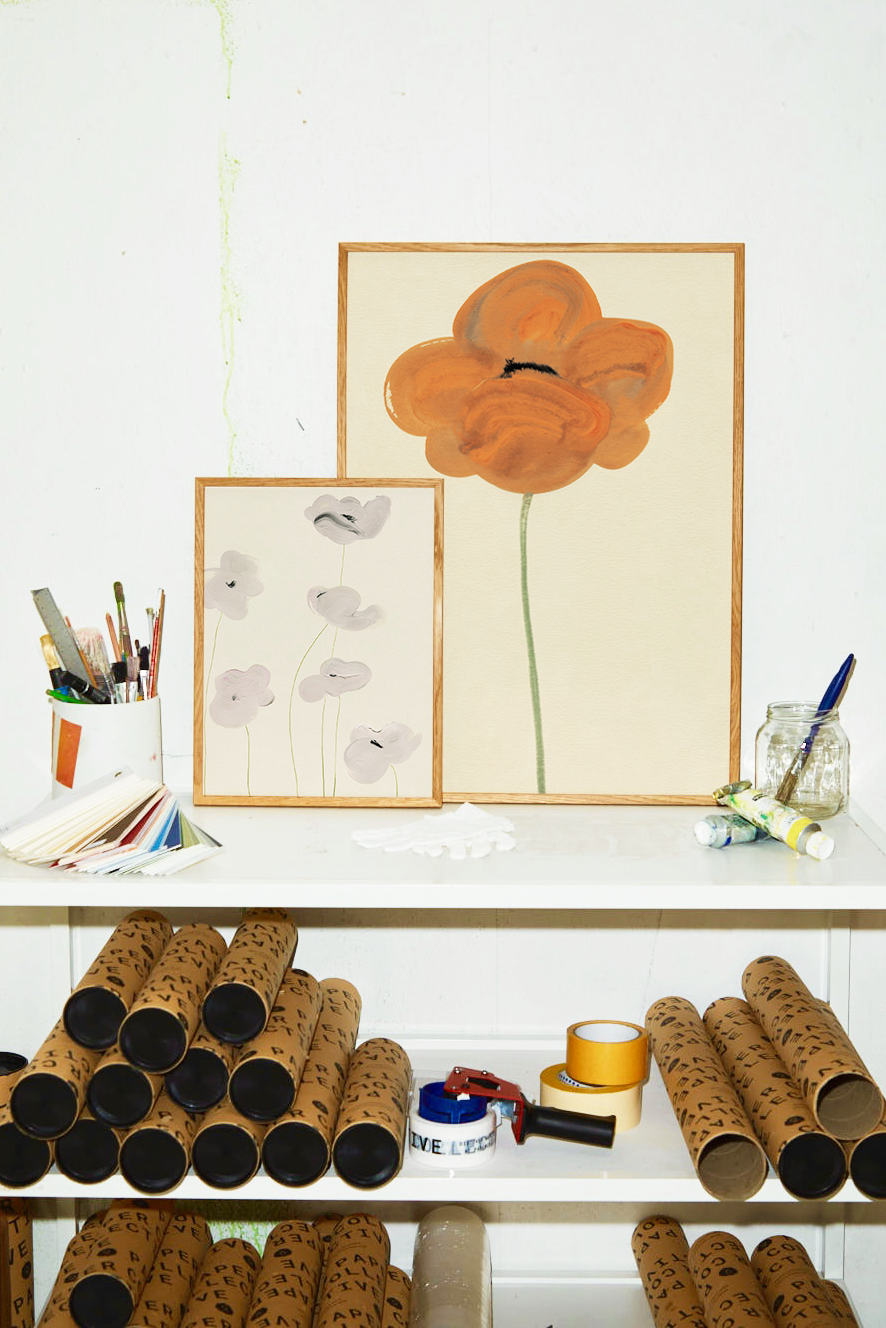Orange Vallmo 50×70cm