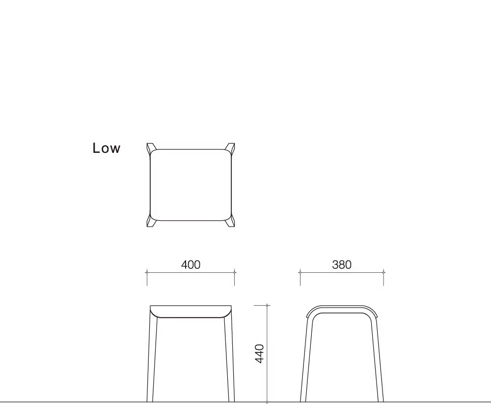 TAPERED stool Low 木座/wooden seat