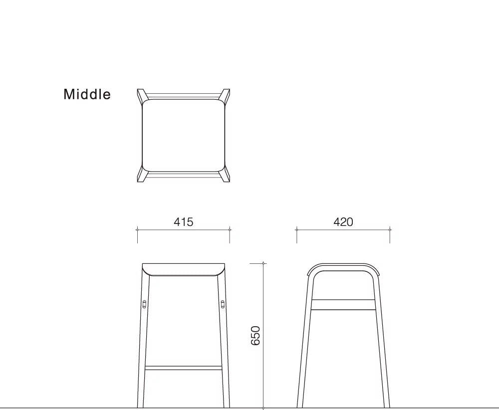 TAPERED stool Middle 木座/wooden seat