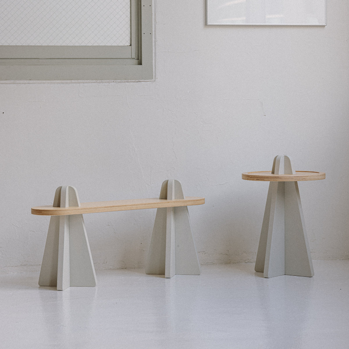 DECK TYPE - TWO　TOP : NATURAL × LEG : GRAY